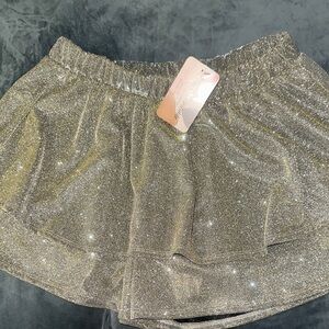 New peach love Metallic Silver short